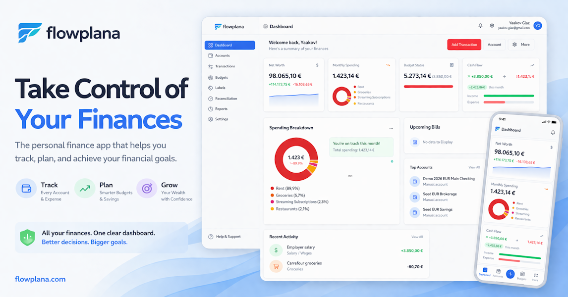 Flowplana — personal finance dashboard